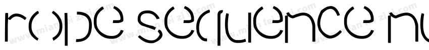 rope sequence numbers字体字体转换